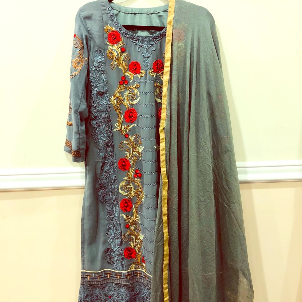 Indian Pakistani Embroidery salwar Kameez suit